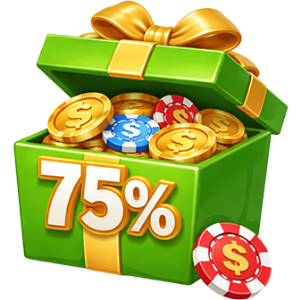 +75% Pelo segundo depósito