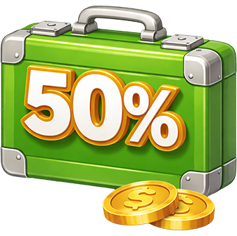 +50% Pelo terceiro depósito